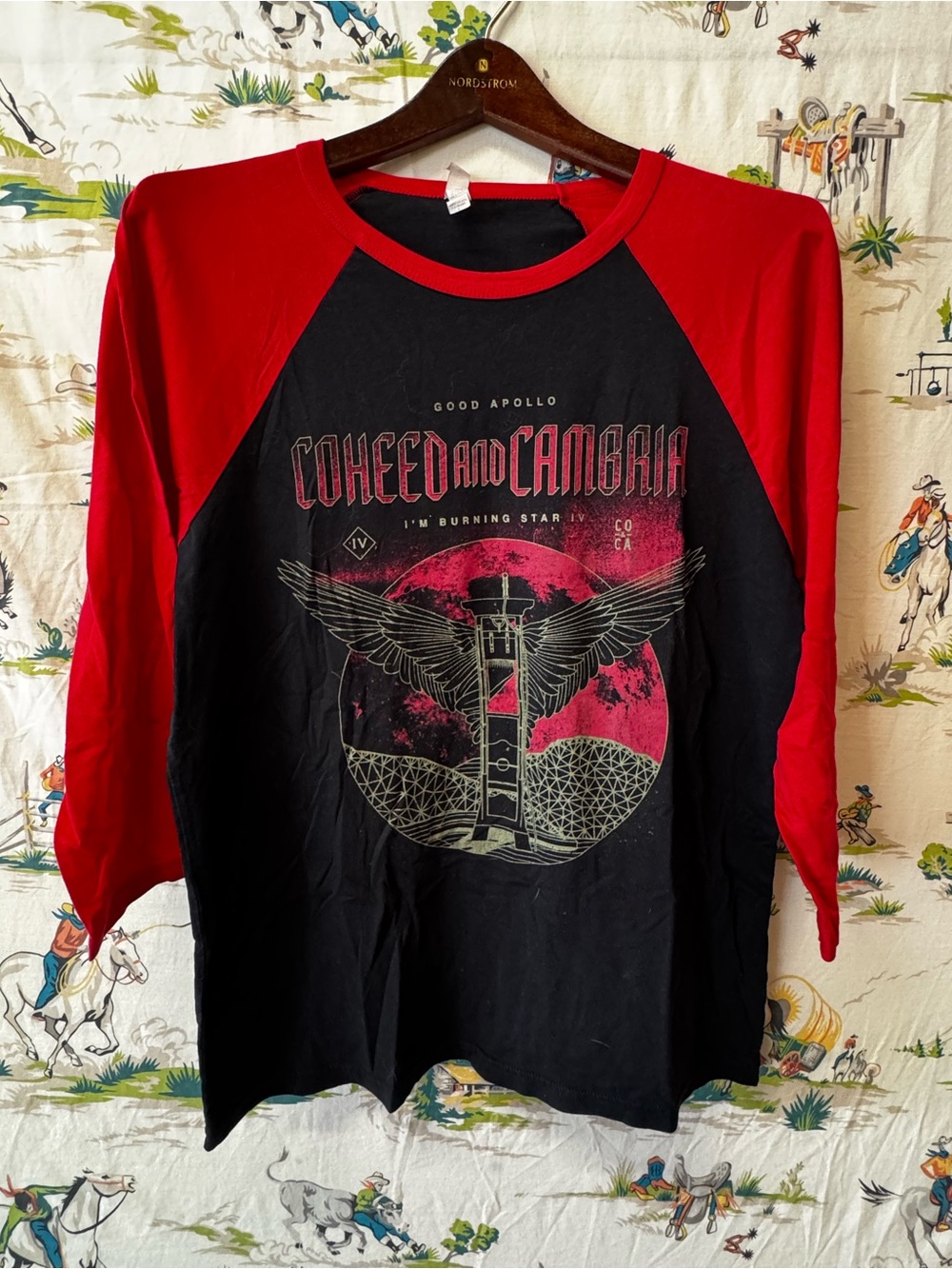 Vintage Graphic Raglan Shirt - Coheed and Cambria size large